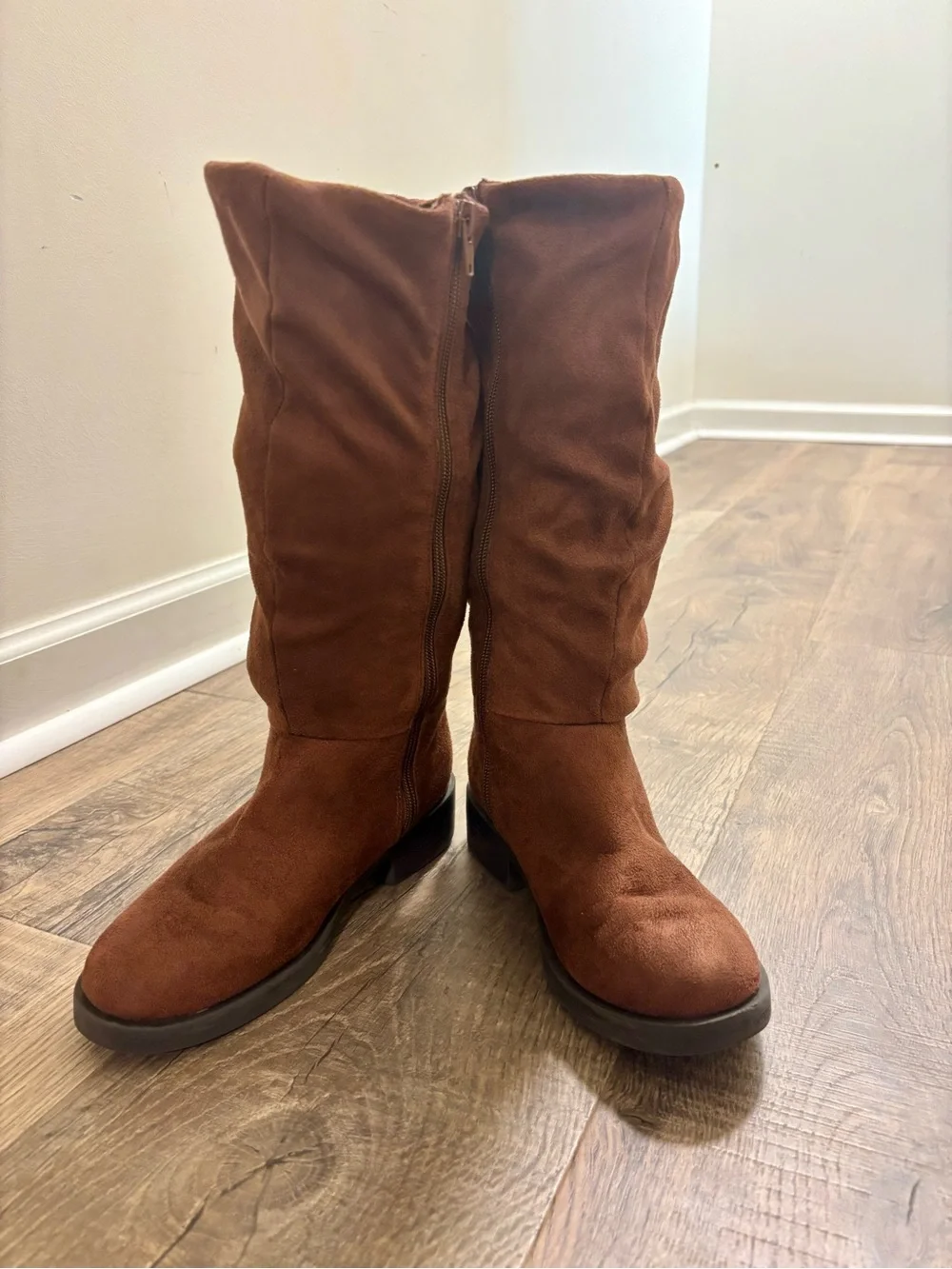 Steve Madden Youth Brown Suede Mid-Calf Boots- size 3. Great condition!